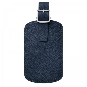 Longchamp Le Foulonné Luggage Tag Blu Marino | 9536214-KW