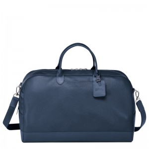 Longchamp Le Foulonné M Travel Bag Blu Marino | 5812973-NQ