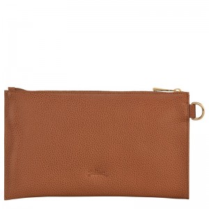 Longchamp Le Foulonné Pouch Caramel | 8327451-TG