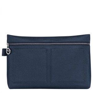 Longchamp Le Foulonné Toiletry Case Blu Marino | 5746098-TO