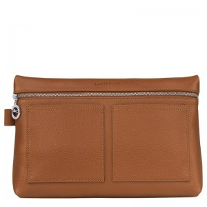 Longchamp Le Foulonné Toiletry Case Caramel | 8371029-XO