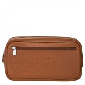 Longchamp Le Foulonné Toiletry Case Caramel | 3547296-PS
