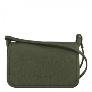 Longchamp Le Foulonné Xs Clutch Khaki | 8263574-ZJ
