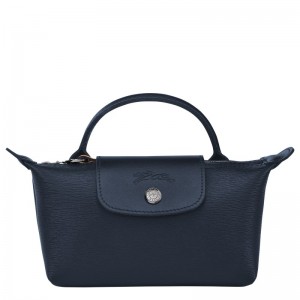 Longchamp Le Pliage City Pouch With Handle Blu Marino | 3578019-VO