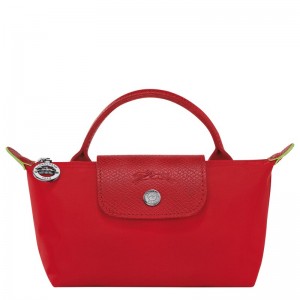 Longchamp Le Pliage Green Pouch With Handle Tomato | 2048395-SE