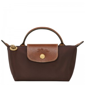 Longchamp Le Pliage Original Pouch With Handle Ebony | 1208396-RS