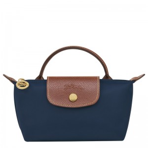 Longchamp Le Pliage Original Pouch With Handle Blu Marino | 7584936-UB