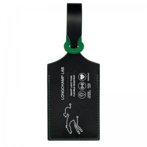 Longchamp Lgp Travel Luggage Tag Nere Verdi | 7230415-LJ