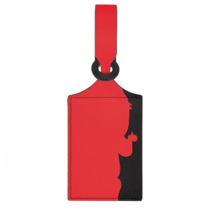 Longchamp Lgp Travel Luggage Tag Rosse Blu Marino | 3481069-LZ
