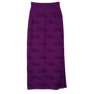 Longchamp Midi Skirt Violet | 8095123-HF
