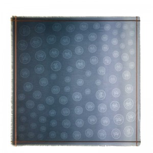 Longchamp The Gradient-effect Jacquard Medal Stole Blu Marino | 7480215-JY