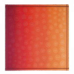 Longchamp The Gradient-effect Jacquard Medal Stole Tomato | 3904781-KH